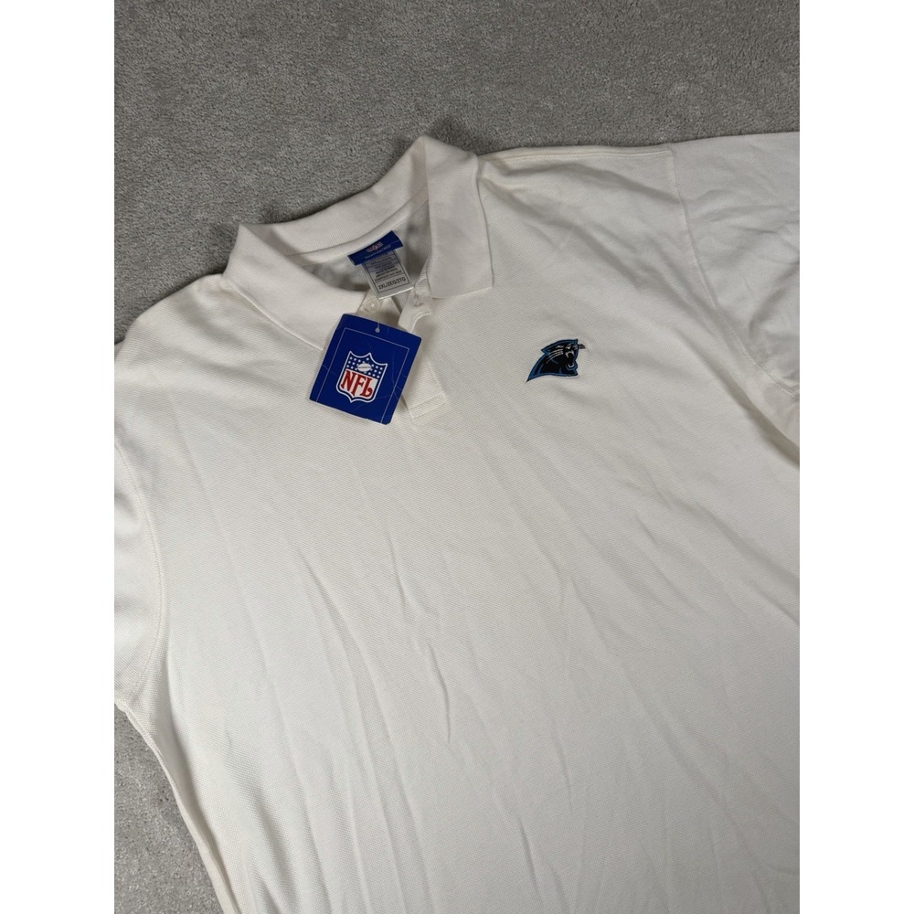 Carolina Panthers Football REEBOK Vintage 2XL Boxy Polo Golf Shirt NFL white NEW